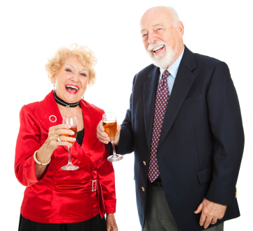 Grandmother formal outfit with red jacket